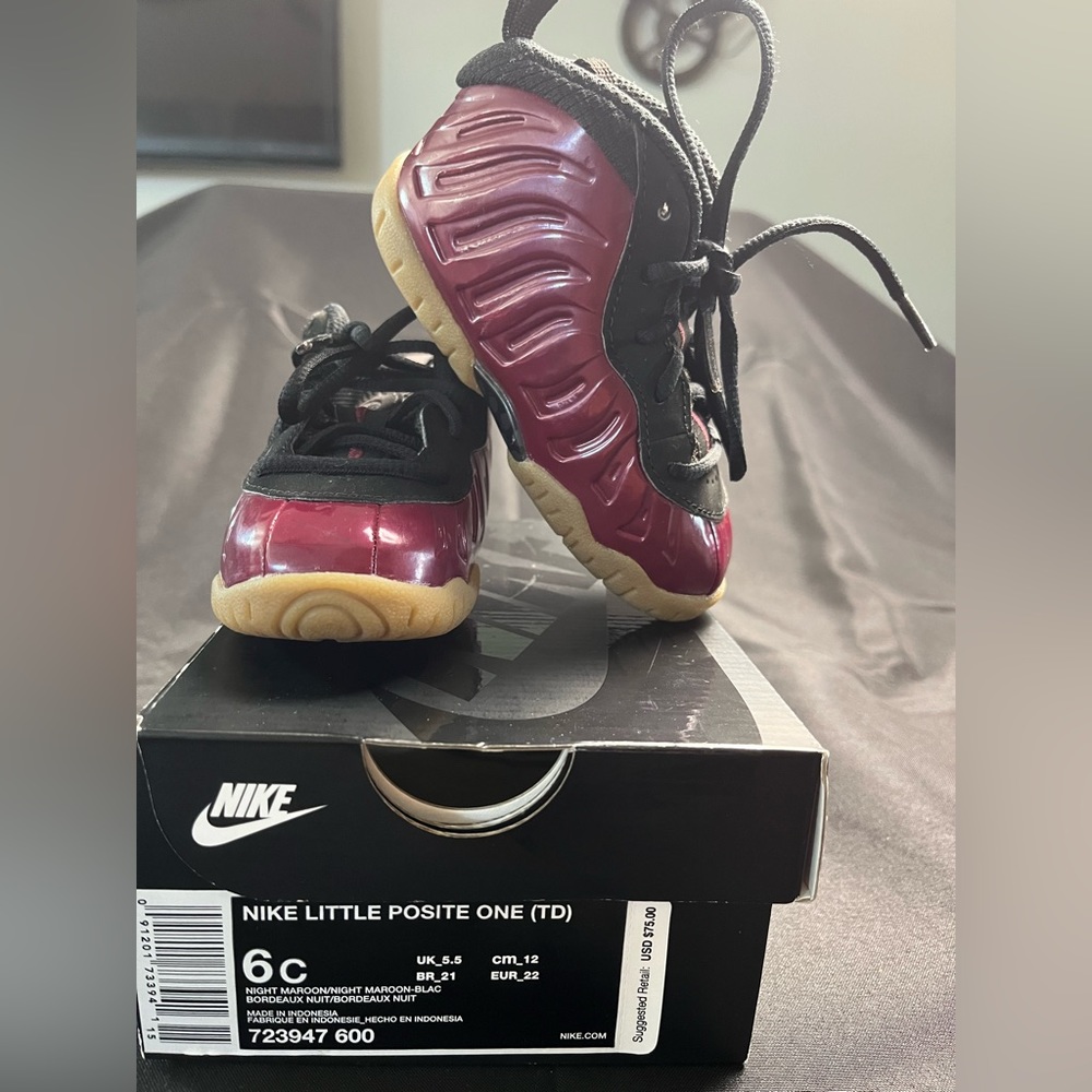 Toddler Nike Little Posite One 6c Night maroon